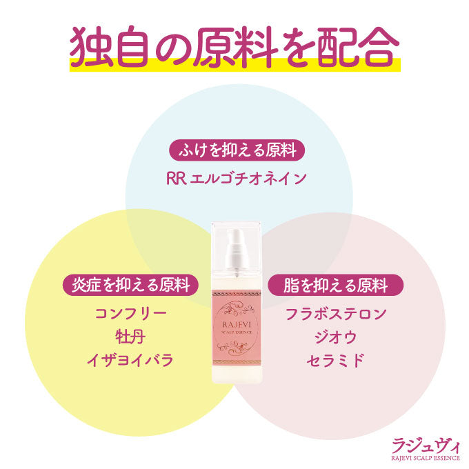 ラジュヴィ（RAJEVI）ふけ・かゆみ頭皮専用高純度美容液 │RAJEVI SCALP ESSENCE